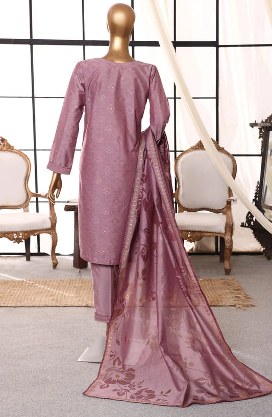 HZ RTW Damask Jacquard Devor Dupatta Collection - DJL 403 TEA PINK