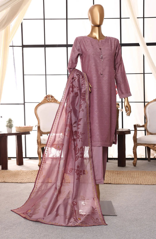 HZ RTW Damask Jacquard Devor Dupatta Collection - DJL 403 TEA PINK