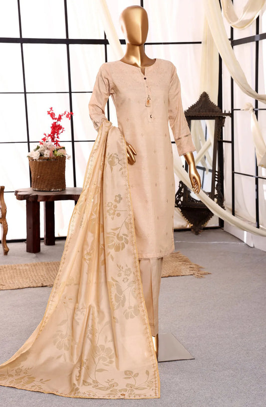HZ RTW Damask Jacquard Devor Dupatta Collection - DJL 405 GOLDEN