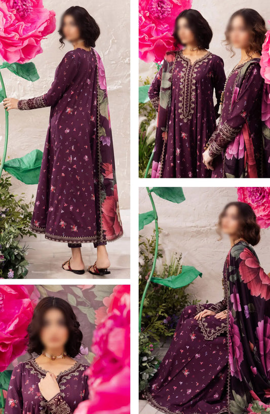 Iznik Dahlia Luxury Lawn Collection 2024 - DL-06 TRANQUIL