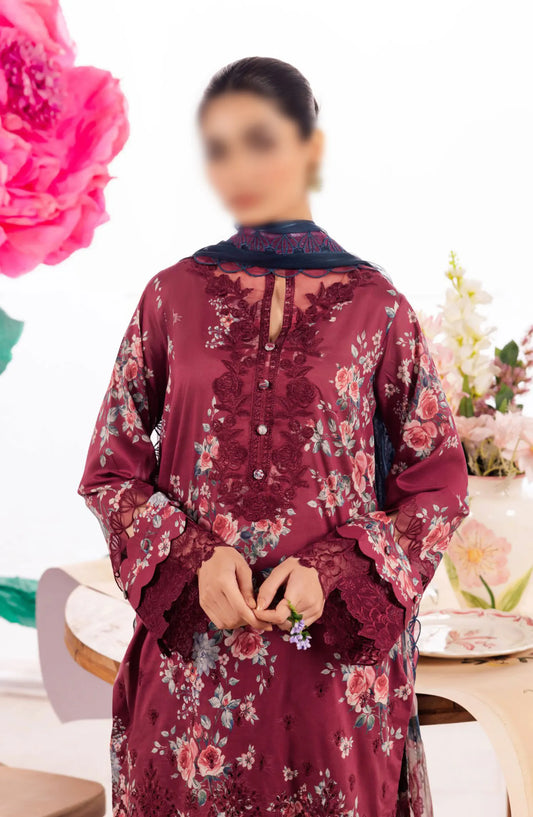 Iznik Dahlia Luxury Lawn Collection 2024 - DL-11 SOLISTICE