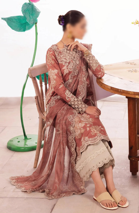 Iznik Dahlia Luxury Lawn Collection 2024 - DL-12 SAFFRON