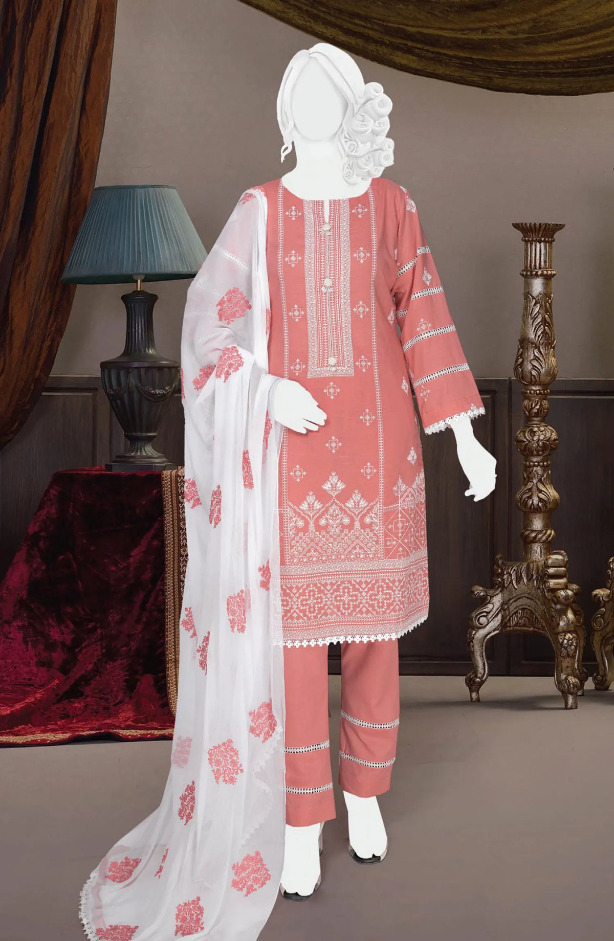 Chilman Embroidered Slub Lawn Collection 2024 - DL-330
