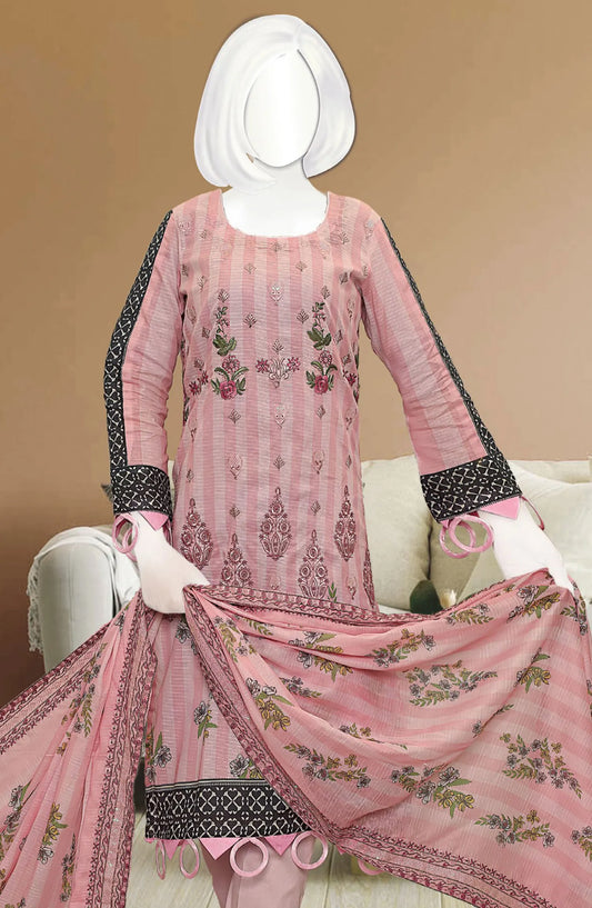 Premium Digital Print Emb Lawn Lining Collection - DL 342