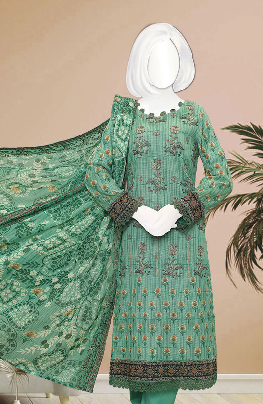 Premium Digital Print Emb Lawn Lining Collection - DL 343