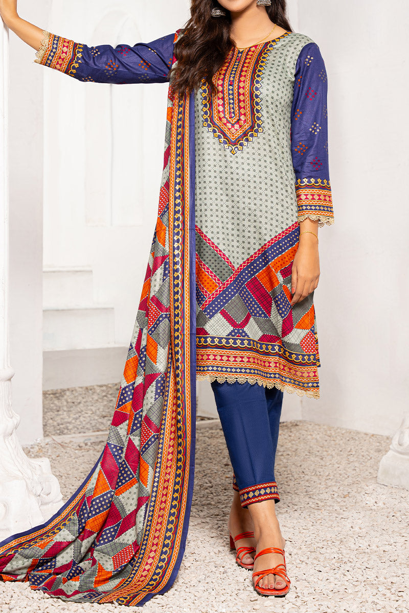 Amna Khadija Designer Lawn 3 Piece Collection - DL 09