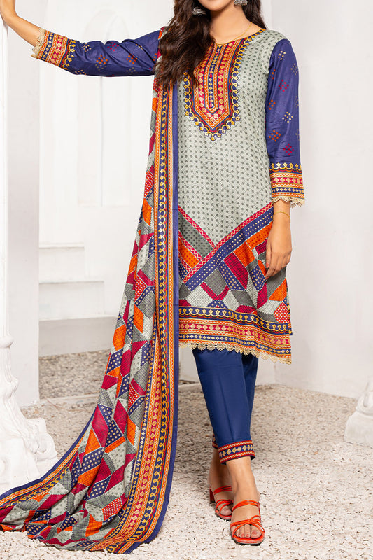 Amna Khadija Designer Lawn 3 Piece Collection - DL 09