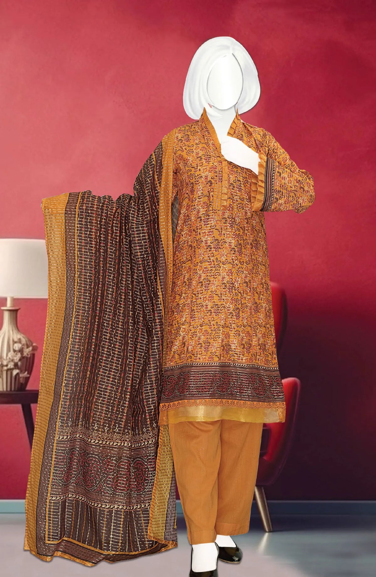 Jhurmat Digital Printed Lawn Collection 2024 - DL 104