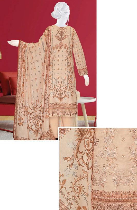 Noor Digital Printed and Embroidered Lawn Collection 2024 - DL 123