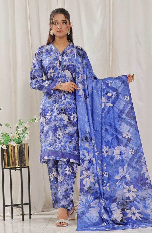 Designer Cotton Lawn 3 Pcs  Unstitched Printed Collection 2024 VOL 05 - DL 128