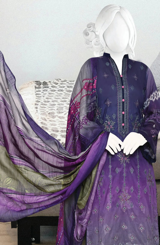 Hamna Digital Printed and Embroidered Lawn Collection - DL 1610