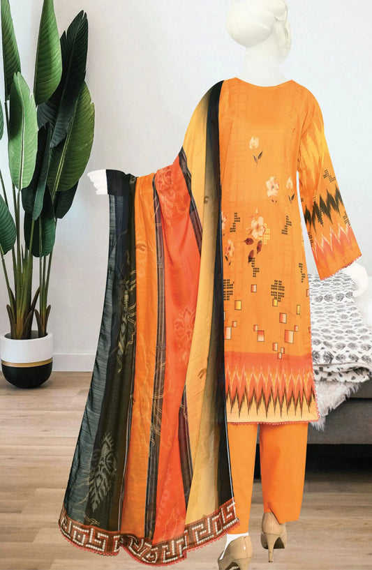 Hamna Digital Printed and Embroidered Lawn Collection - DL 1615
