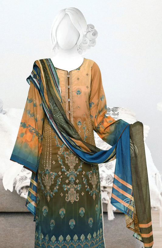 Hamna Digital Printed and Embroidered Lawn Collection - DL 1617