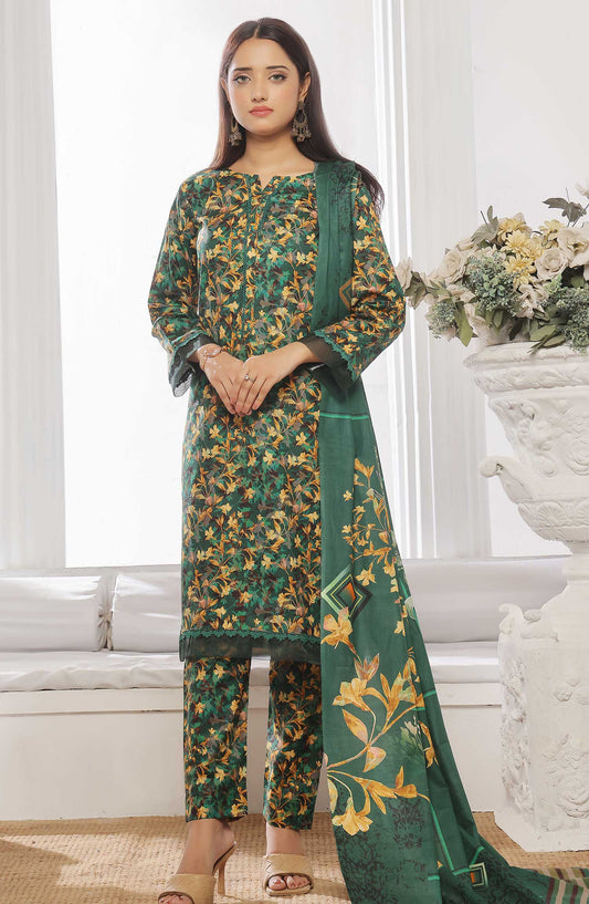 Designer Cotton Lawn 3 Pcs  Unstitched Printed Collection 2024 VOL 03 - DL 183