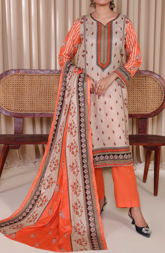 Al Karim Printed Cotton Lawn Unstitched 3 Piece Suit - DL 213 - ALK25DCL - Summer Collection