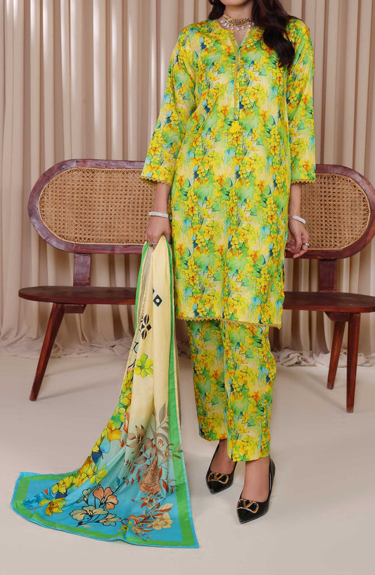 Al Karim Printed Cotton Lawn Unstitched 3 Piece Suit - DL 214 - ALK25DCL - Summer Collection