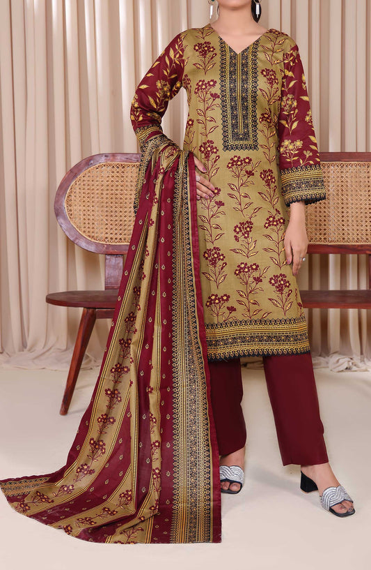 Al Karim Printed Cotton Lawn Unstitched 3 Piece Suit - DL 221 - ALK25DCL - Summer Collection