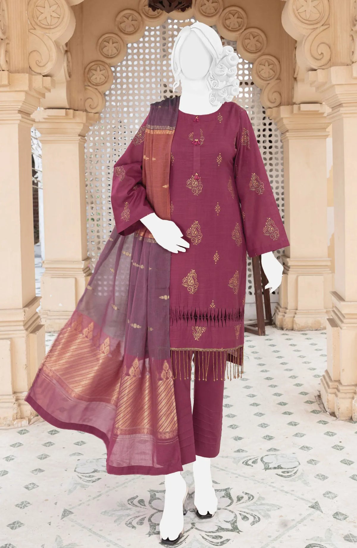 Rangoli Printed Lawn Slub Series - DL 390