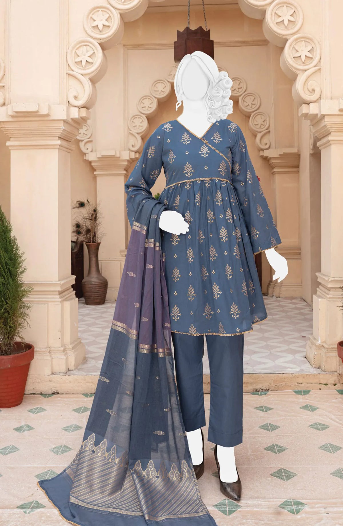 Rangoli Printed Lawn Slub Series - DL 392