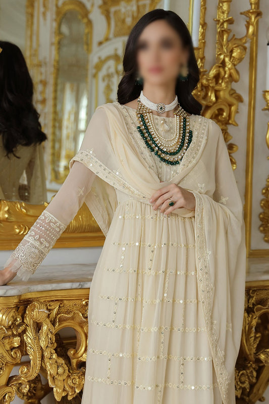 Merakish Unstitched Luxury Formal Collection 2023 - Dove White