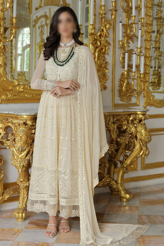 Merakish Unstitched Luxury Formal Collection 2023 - Dove White