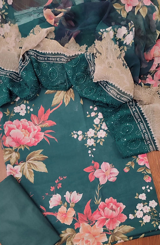 Digital Printed Lawn Collection with Chiffon Dupatta - DPLC 01