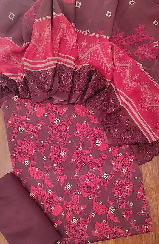 Digital Printed Lawn Collection with Chiffon Dupatta - DPLC 04