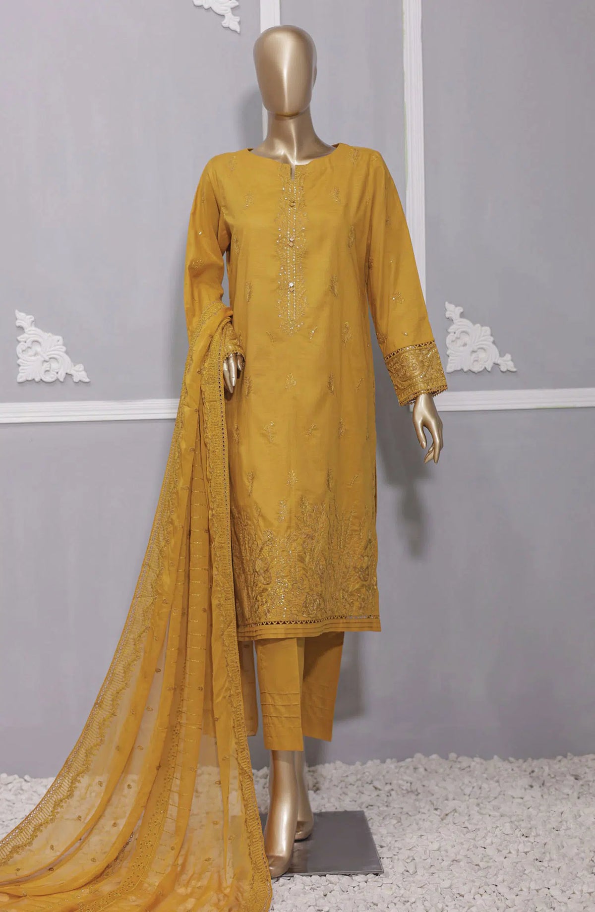 HZ Dastan Slub Lawn Embroidered Collection - DSE S 01