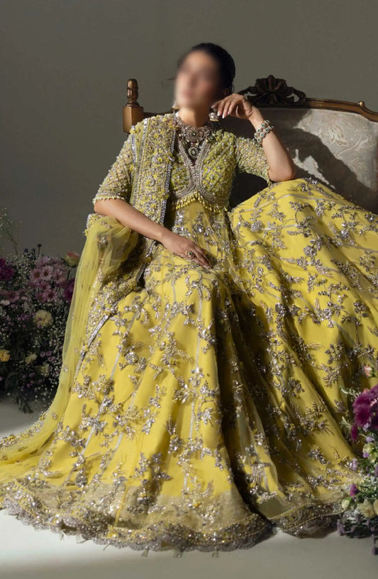 Elan Unstitched 3 Piece Wedding Festive Collection 2024 - EC 24 03 LIME BLOSSOM