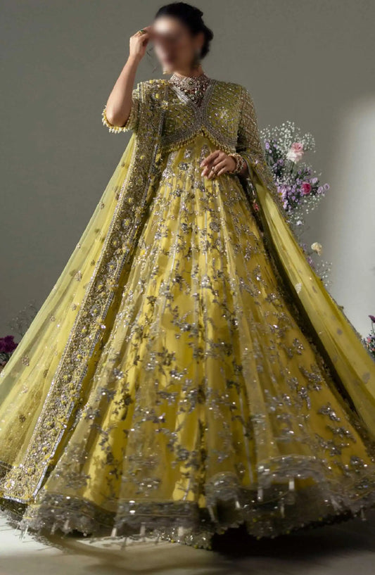 Elan Unstitched 3 Piece Wedding Festive Collection 2024 - EC 24 03 LIME BLOSSOM