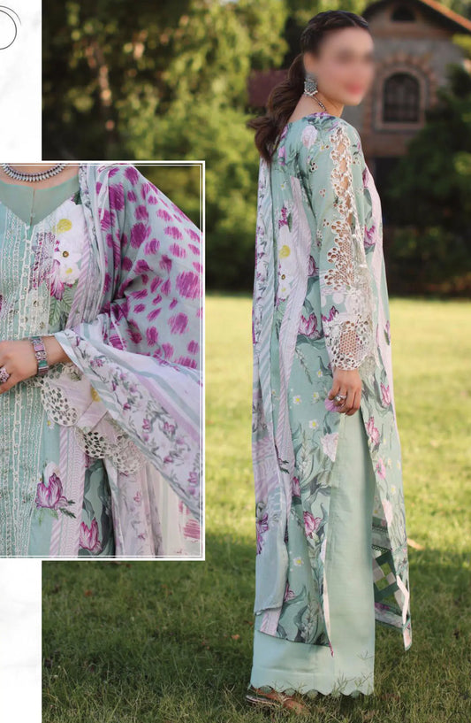 Elaf Print Chikankari Collection 2024 - ECK-05B CELESTIAL