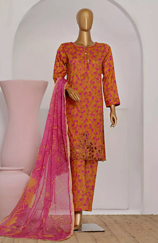 HZ RTW Print Needle Cutwork Collection Vol 02 - ECL-407 ORANGE