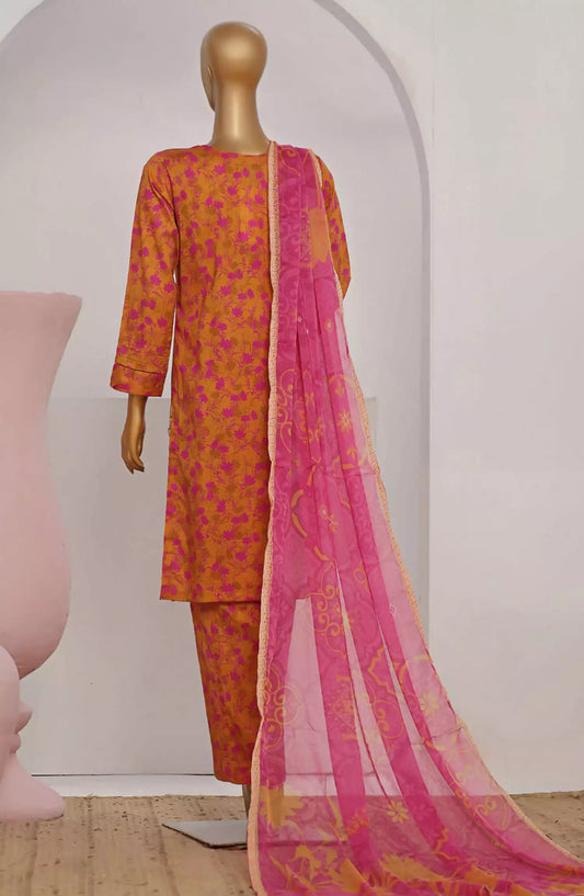 HZ RTW Print Needle Cutwork Collection Vol 02 - ECL-407 ORANGE
