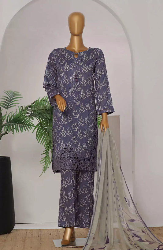 HZ RTW Print Needle Cutwork Collection Vol 02 - ECL-409 PURPLE