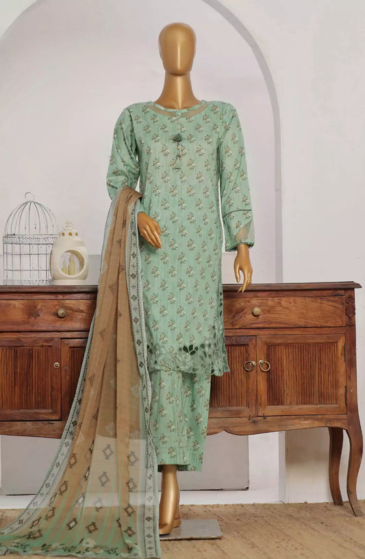 HZ RTW Print Needle Cutwork Collection Vol 02 - ECL-411 GREEN