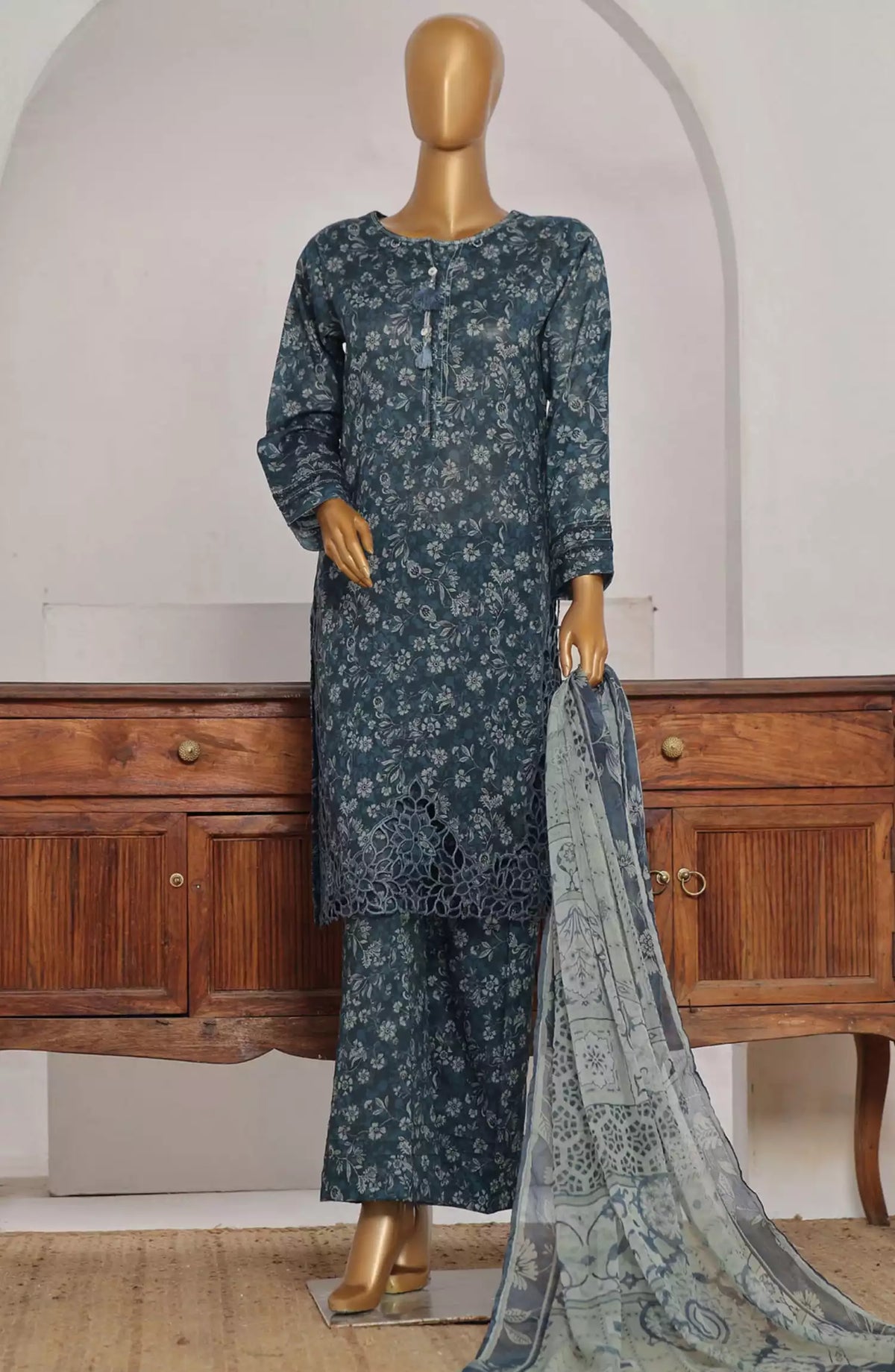 HZ RTW Print Needle Cutwork Collection Vol 02 - ECL-415 NAVY