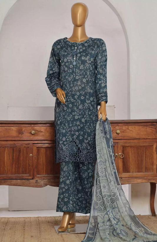 HZ RTW Print Needle Cutwork Collection Vol 02 - ECL-415 NAVY