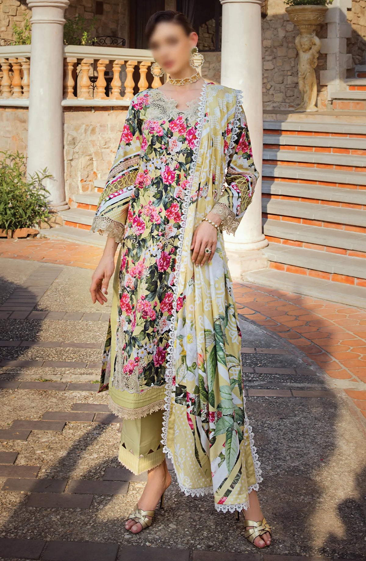 Elaf Print Chikankari Collection 2024 - ECT 01B