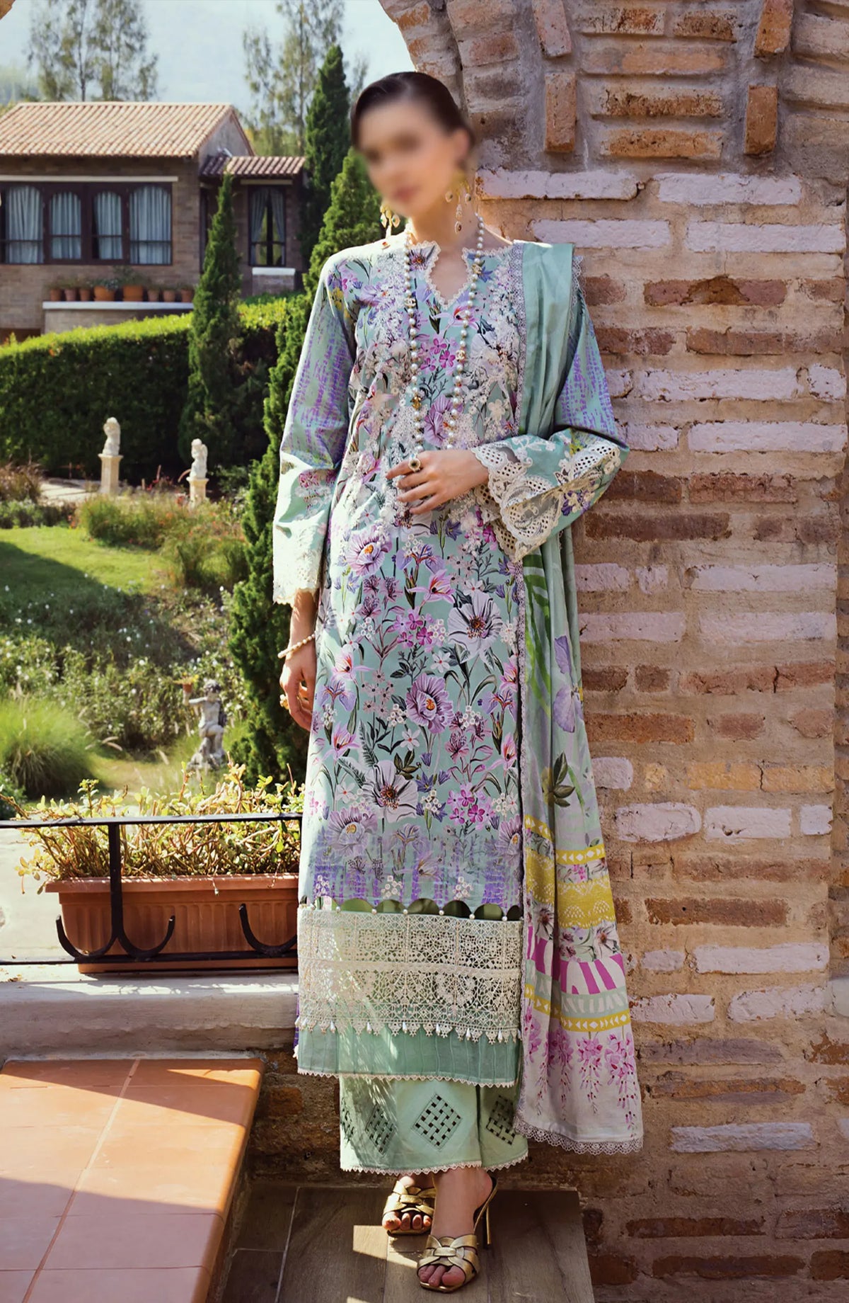 Elaf Print Chikankari Collection 2024 - ECT 03B