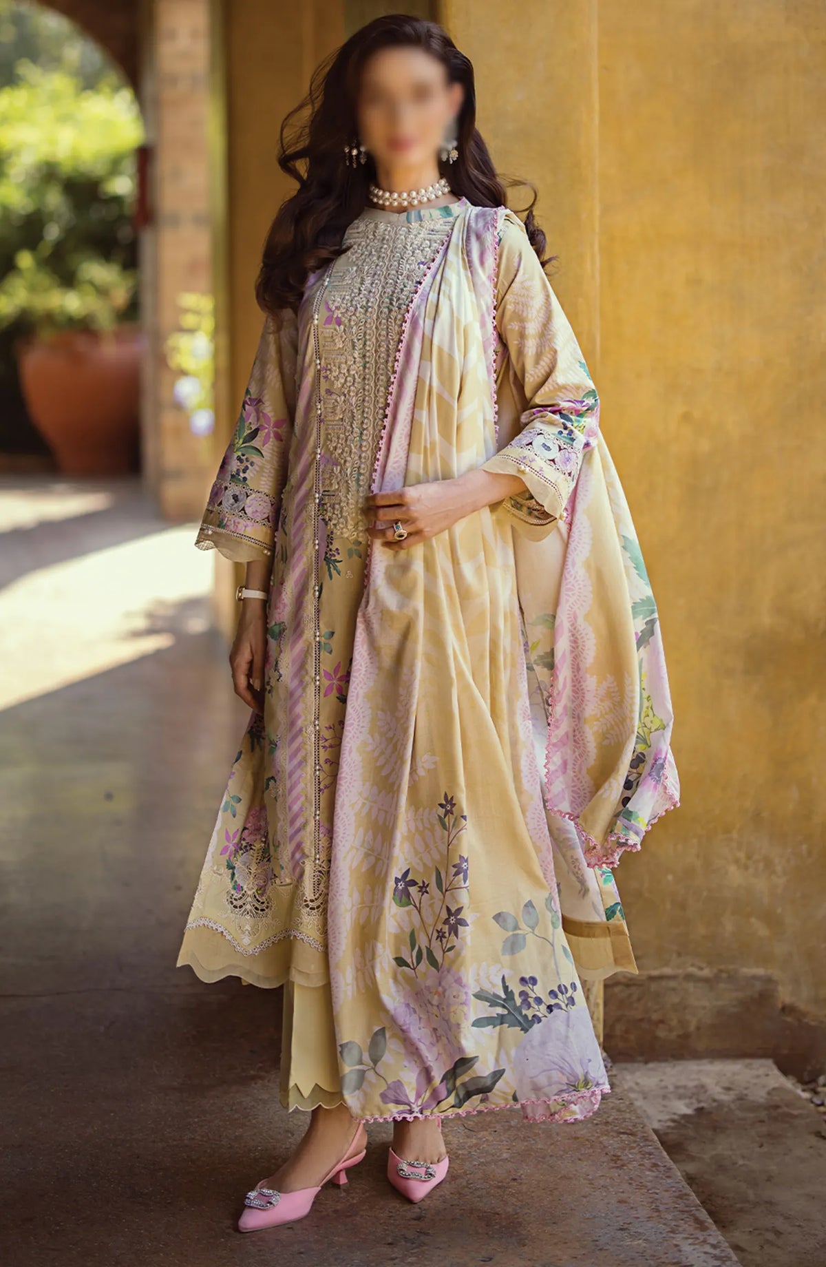 Elaf Print Chikankari Collection 2024 - ECT 04A