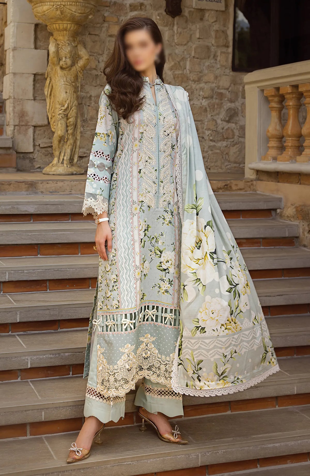 Elaf Print Chikankari Collection 2024 - ECT 05A