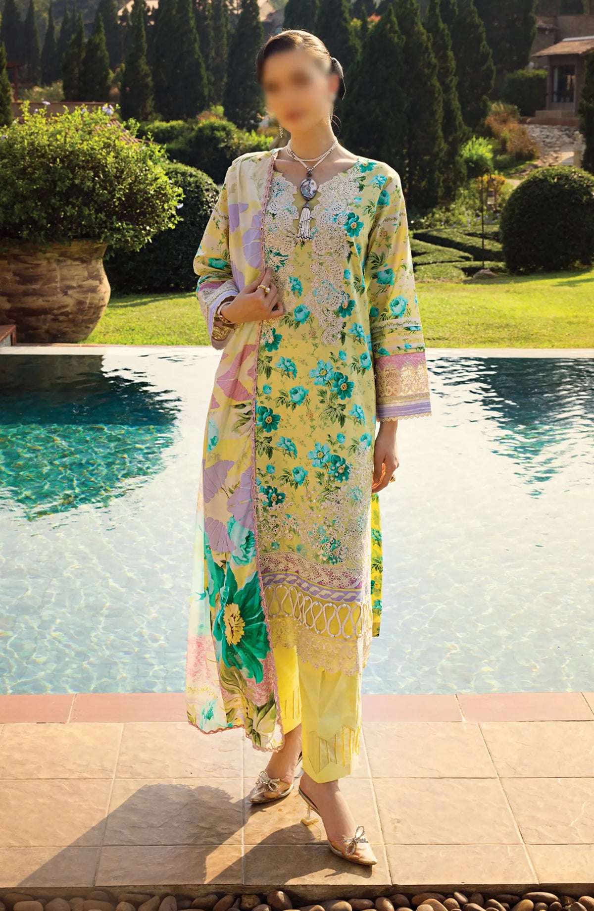 Elaf Print Chikankari Collection 2024 - ECT 06B
