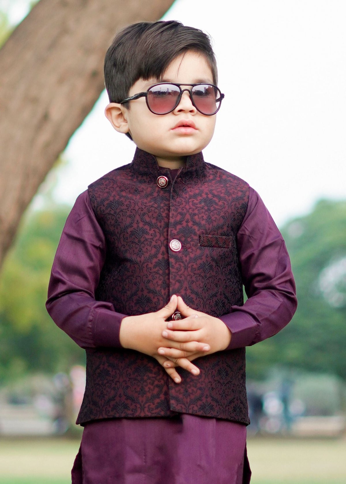 Maroon only Waistcoat - W 017