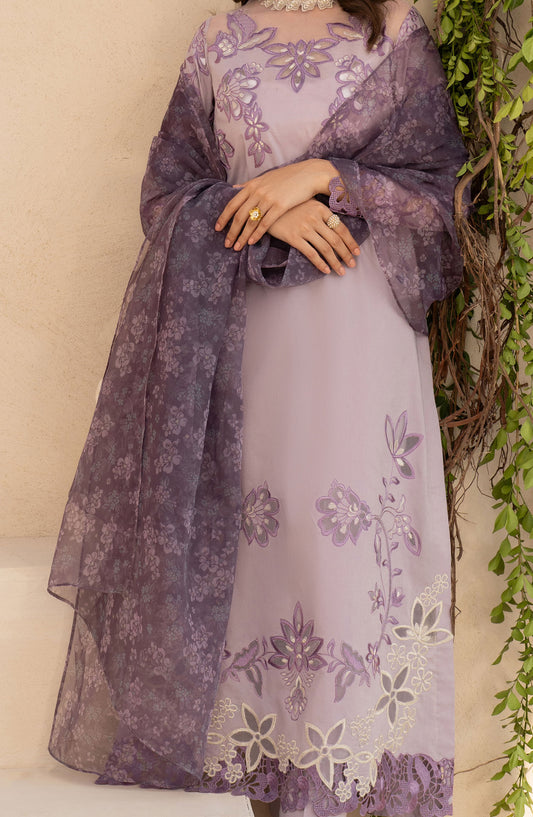 Iznik Embroidered Lawn Unstitched 3 Piece Suit - EFL-01 - IZK25FL - Purple - Summer Collection