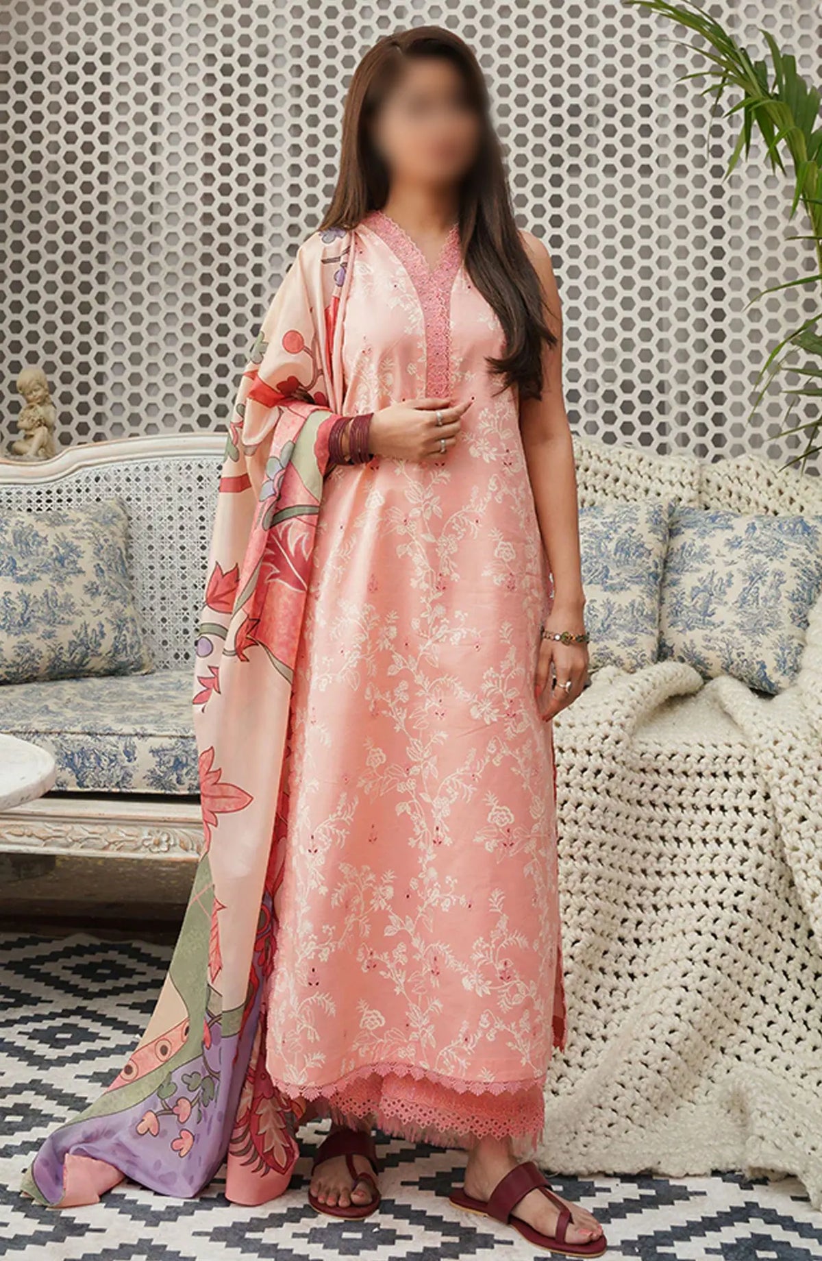 Seran Afsanah Unstitched Luxury Lawn Collection 2024 - Elnaz