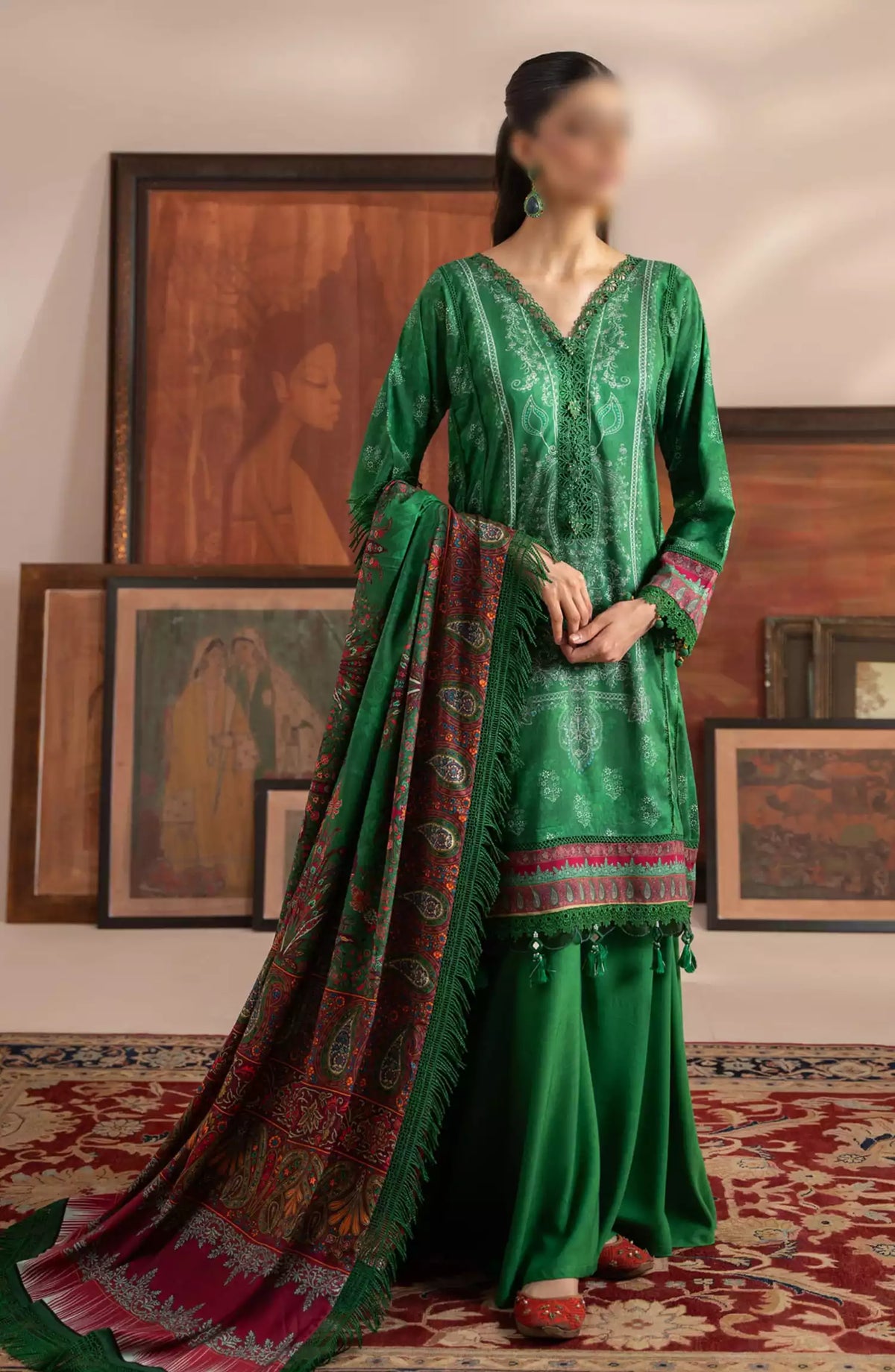Mausummery Winter Unstitched Collection Vol 02 - Emerald