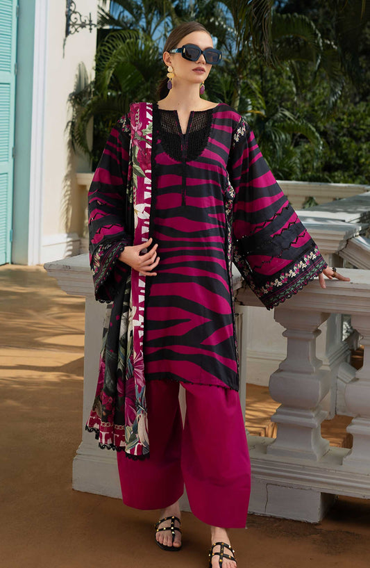 Elaf Embroidered Lawn Unstitched 3 Piece - EP 02 B - EL25L - Purple - Summer Collection