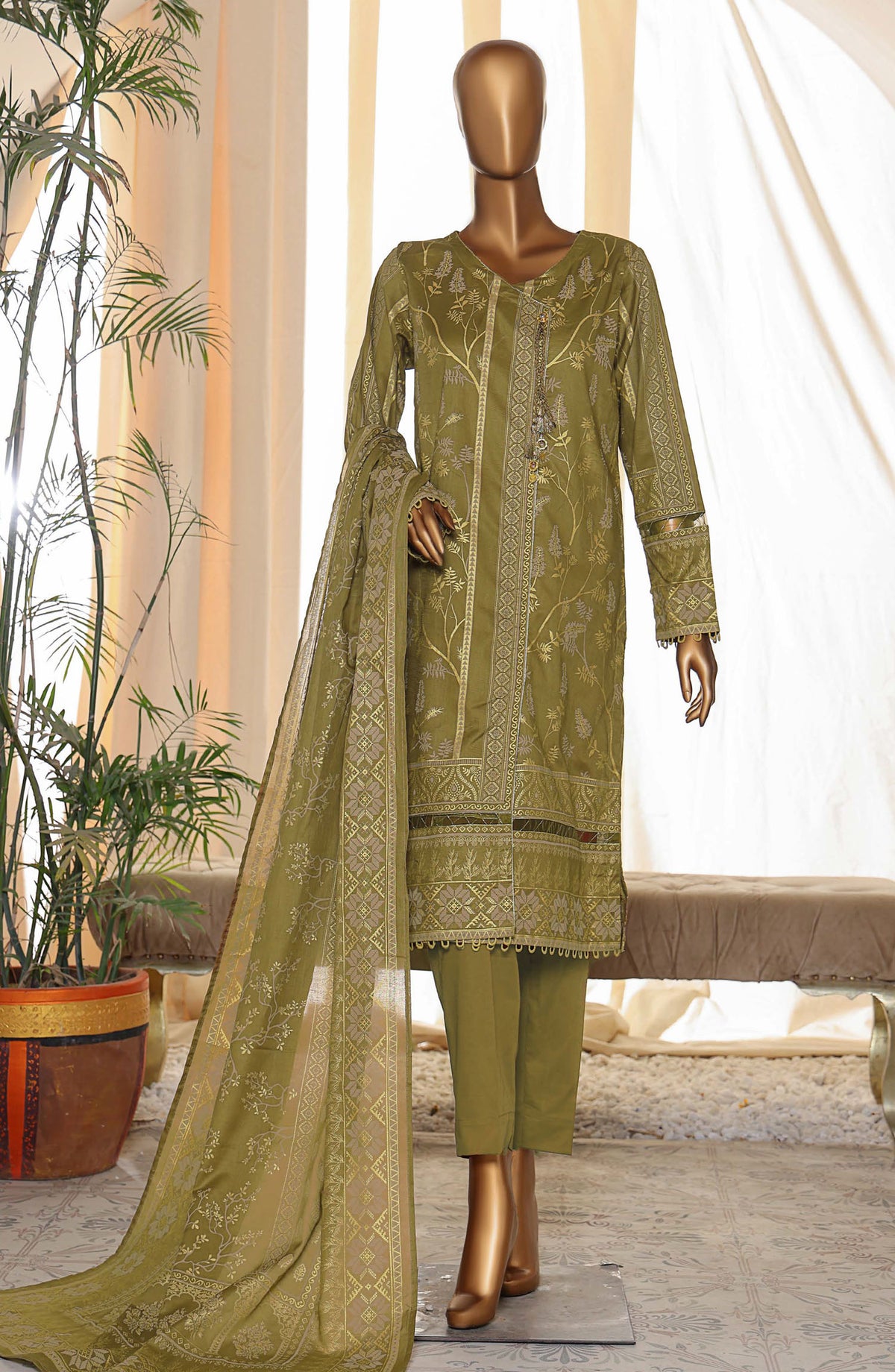 HZ Textile Printed Lawn Unstitched 3 Piece Suit - EPS-23 - HZ25AUESL - Green - Summer Collection