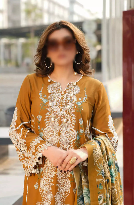 Elaf Winter Pashmina Shawl Collection 2024 - EPW-3A Sunkissed Meadows