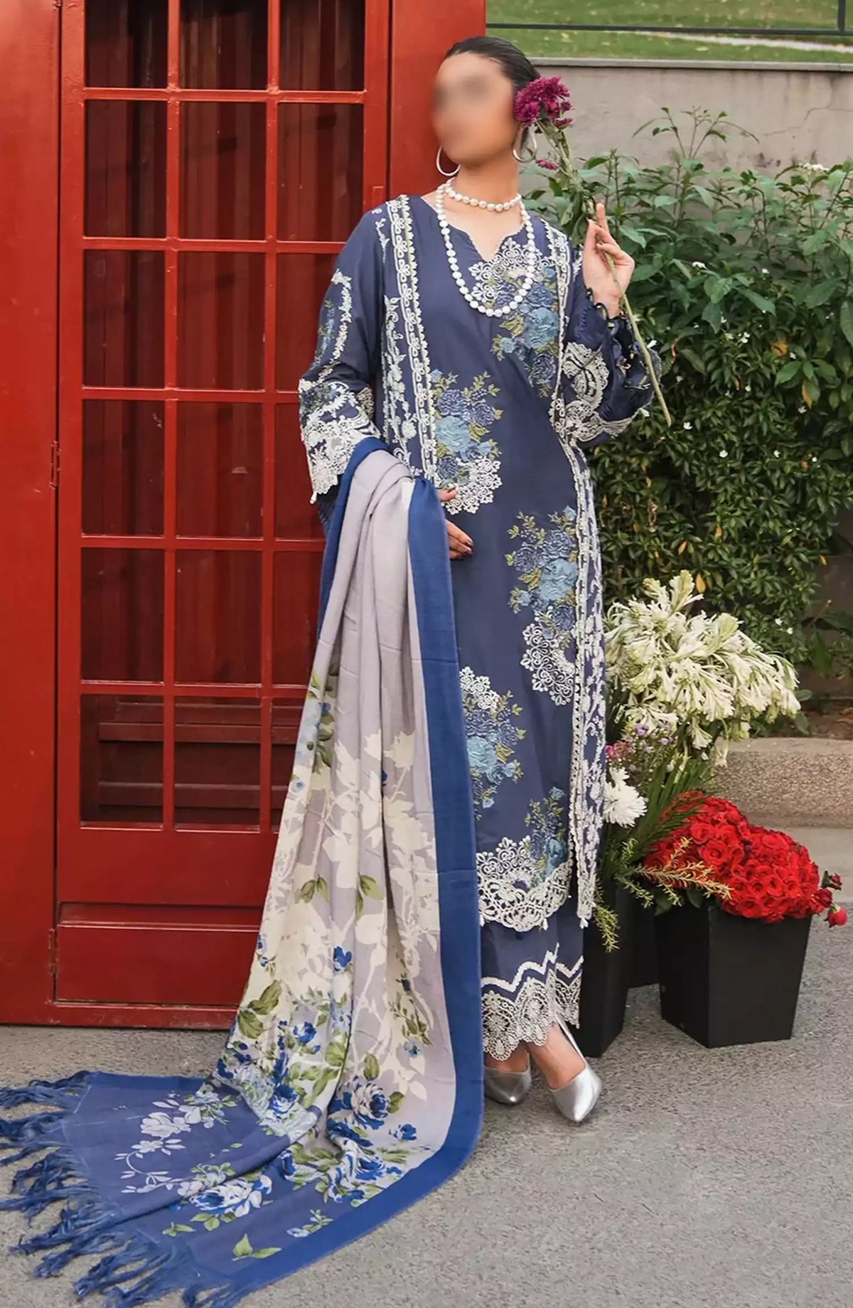 Elaf Winter Pashmina Shawl Collection 2024 - EPW-4A Secret Serenade